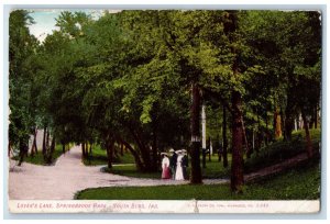 1907 Lover's Lane Springbrook Park South Bend Indiana IN Antique Postcard 