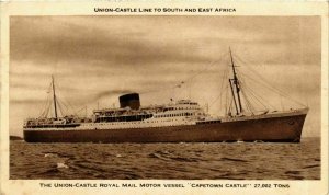 CPA AK Motor Vessel Capetown Castle - Union-Castle Line SHIPS (911357)