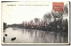 Old Postcard Marne St Maur View Taking Gateway Creteil