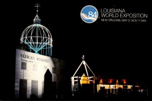 1984 New Orleans World's Fair The Vatican Pavilion At Night