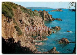 Postcard Modern Var Giens Peninsula Rocks Polynesia