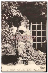 Old Postcard Roytat Cave Du Chien The slag has human figure