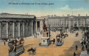 Old Houses of Parliament and Trinity College, Dublin, Ireland, Early Postcard