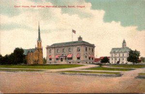 Oregon Salem Court House Post Office and Methodist Church