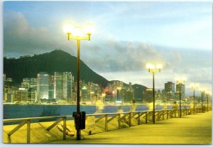 Postcard - The waterfront at Tsimshatsui East - Hong Kong, China