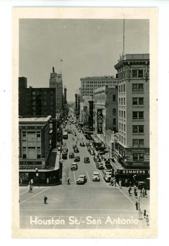 TX - San Antonio. Houston Street ca 1948  RPPC
