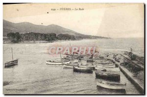 Old Postcard Hyeres La Rade Charter Boat