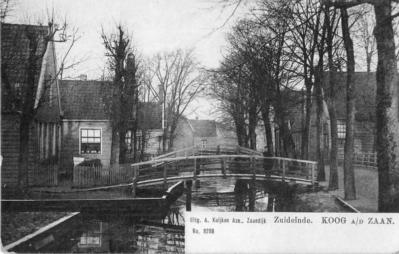 Zuideinde Netherlands Scenic View Bridge Antique Postcard J53931