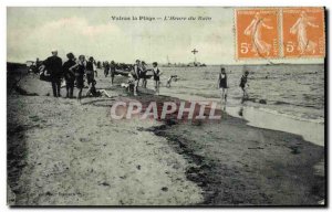 Old Postcard The beach Valras bath time