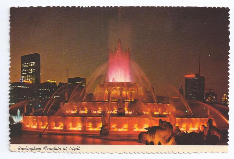 Buckingham Fountain at Night Chicago IL 1972