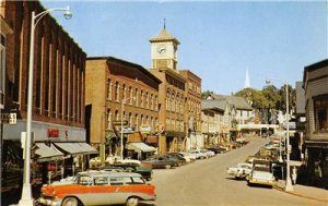 DEXTER ME Main Street Scene Maine Vintage Postcard ca 1950s