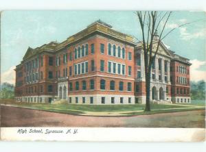 Unused Pre-1907 HIGH SCHOOL Syracuse New York NY Q1374