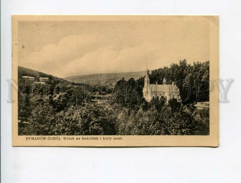 3174011 POLAND RYMANOW-ZDROJ Church view Vintage RPPC