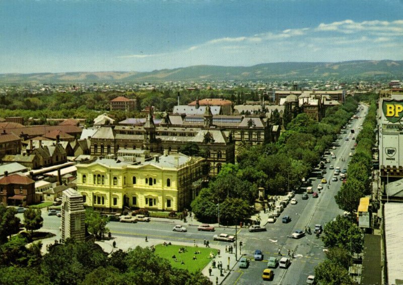 australia, SA, ADELAIDE, North Terrace with War Memorial and University Postcard