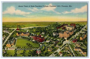 Florence Alabama Postcard Aerial View State Teachers College Exterior View c1940