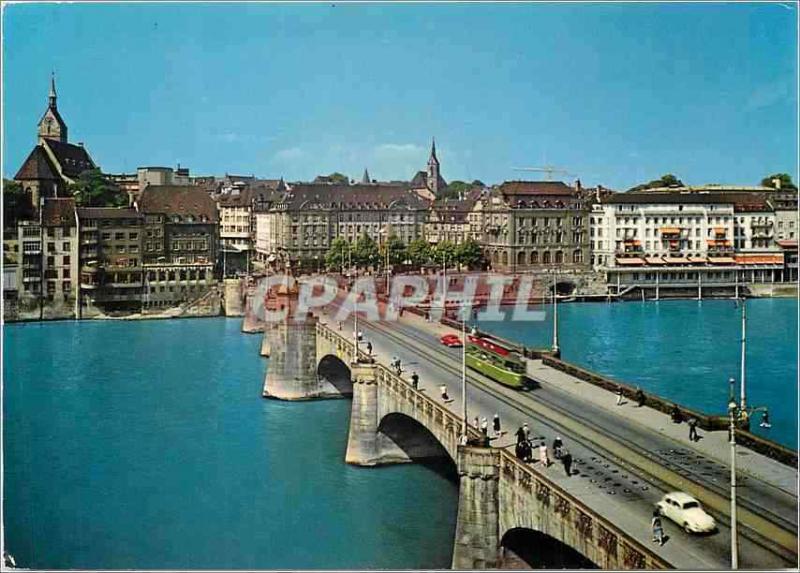  Moderne Postkarten-BrÃ¼cke des Mediums und der Kirche St Martin Basel