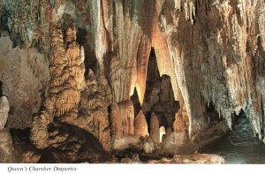 Vintage Postcard Queen's Chamber Draperies Carlsbad Caverns National Park NM