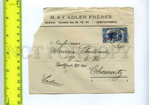 222333 TURKEY part of COVER stamp 1922 year w/ surcharge