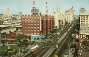 SAN DIEGO , California , 1950-60s ; Looking up Broadway