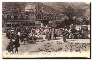 Old Postcard Monte Carlo Le Cafe de Paris The Terrace