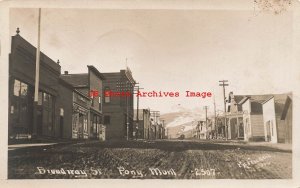 MT, Pony, Montana, RPPC, Broadway, Business Section, Friedell Photo