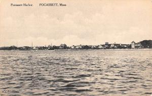 Pocassett Massachusetts Harbor Waterfront Antique Postcard K77865