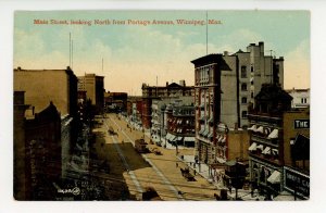 Canada - MB, Winnipeg. Main St North from Portage Ave ca 1907 (crease)