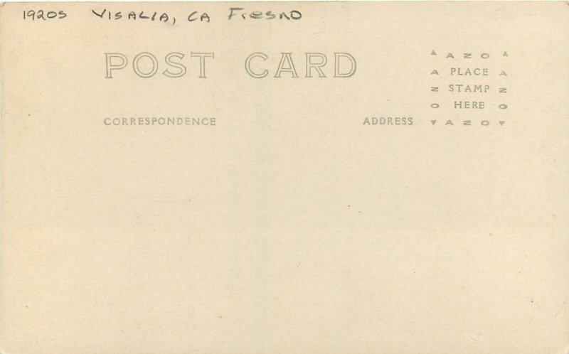 Postcard RPPC 1920s California Fresno Visalia automobiles 23-13176