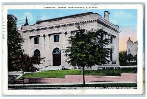 c1940 Carnegie Library Historama Exterior Building Montgomery Alabama Postcard