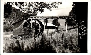 1950s The Old Mill Ruidoso New Mexico Real Photo Postcard