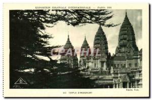 Old Postcard - Exposition Coloniale Internationale - Paris 1931 Temple of Wat...