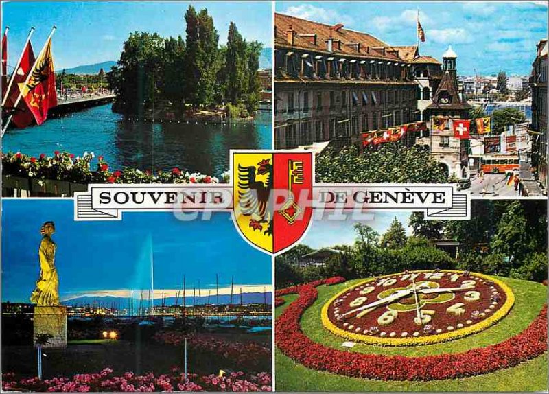 Modern Postcard Souvenir de Geneve