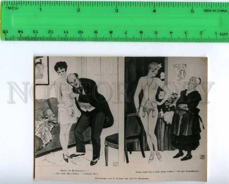 213331 Leonee nude girl & doctor russian photo miniature card