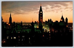 Parliament Hill, Sunset View, Ottawa, Ontario, Canada Post Pre Stamped Postcard