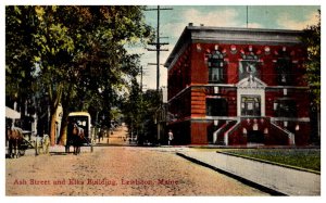 Maine Lewiston Ash street and Elks Bldg