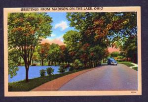 OH Greetings MADISON ON THE LAKE OHIO POSTCARD Linen