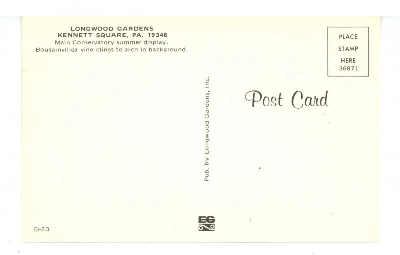 PA - Kennett Square. Longwood Gardens, Main Conservatory