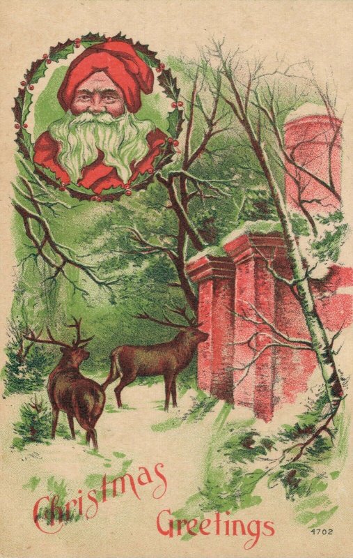 Christmas Greetings - Santa Claus - Litho 04.08