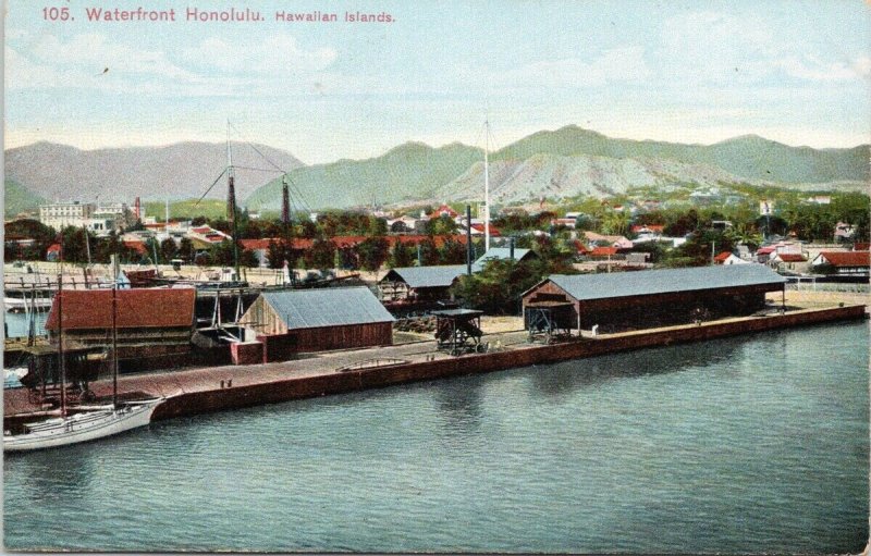 Waterfront Honolulu Hawaii HI Unused Jas Steiner Private Mailing Postcard G34