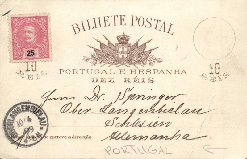 portugal, PORTO, Multiview Lithography, Panorama, Costumes (1899) Stamp