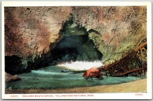 Yellowstone National Park Wyoming, Dragons Mouth Spring, Boiling Water, Postcard