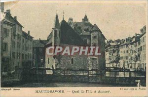 Postcard Old Quai de l'Ile in Annecy Haute Savoie
