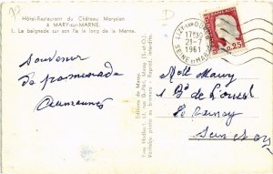 CPA Mary-sur-Marne - Hotel-Restaurant du Chateau Marysien - Baignade (1038948)