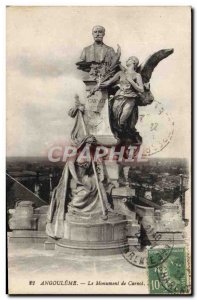 Old Postcard Angouleme Carnot From Monument