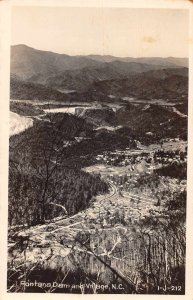 Fontana North Carolina Dam and Village Scenic View Vintage Postcard JF685205