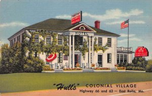 East Rolla Missouri Hulls Colonial Village Route 66 Vintage Postcard AA59351