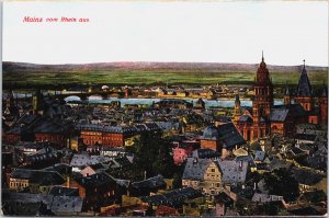 Germany Mainz vom Rhein aus Vintage Postcard C028