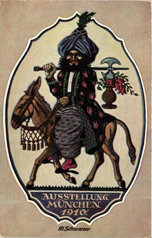 PC CPA ARABIAN TYPES AND SCENES, SCHWARZER, Vintage Postcard (b17447)