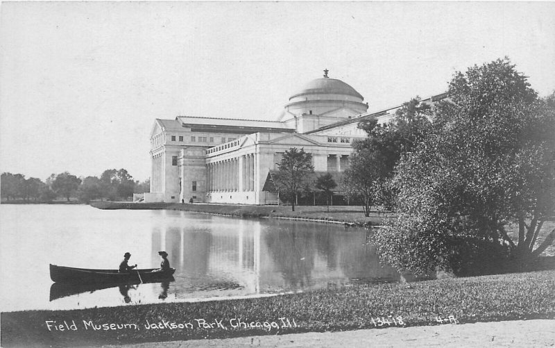 Postcard RPPC C-1910 Illinois Chicago Field Museum Jackson Park IL24-497