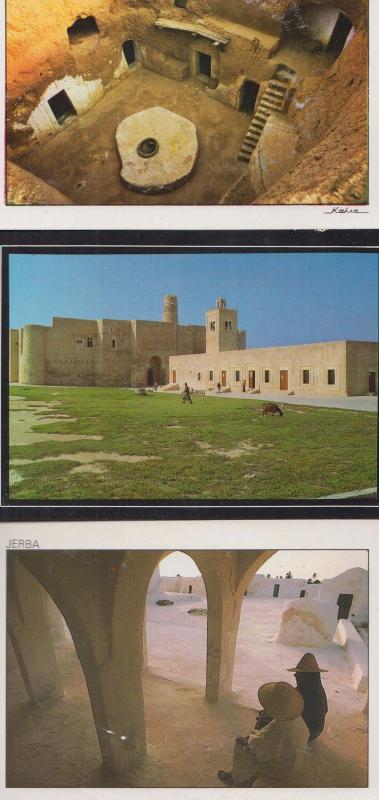 Marhala Matmata Jerba Tunisia 3x Postcard s